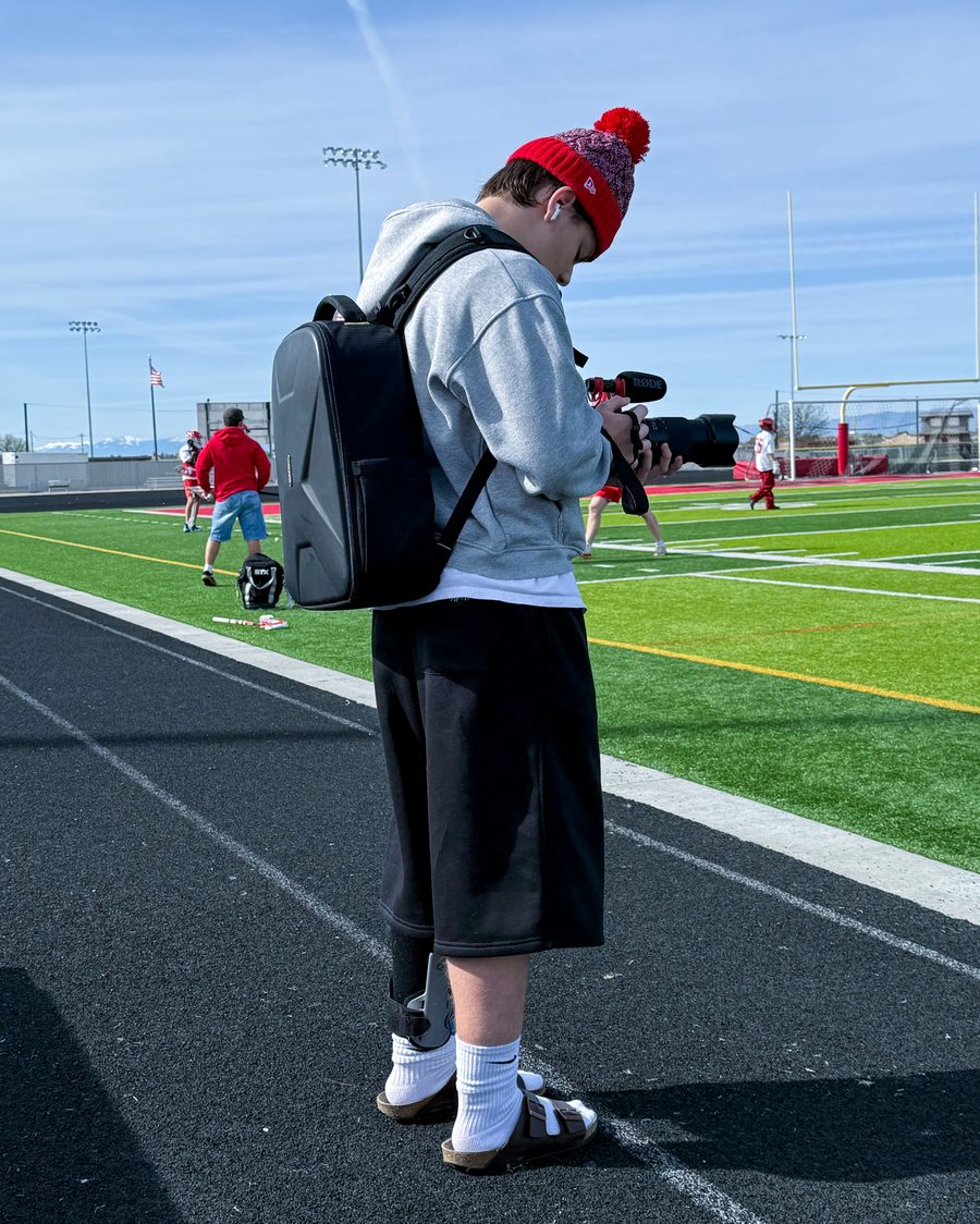 Lvke on the field — sports photographer at Owyhee