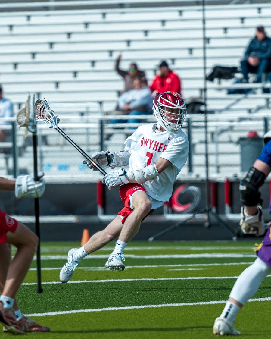 Owyhee vs Burns — lacrosse game action